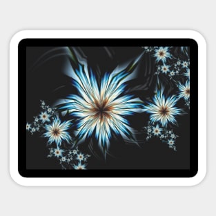 The Field of Sapphire Flowers Sticker